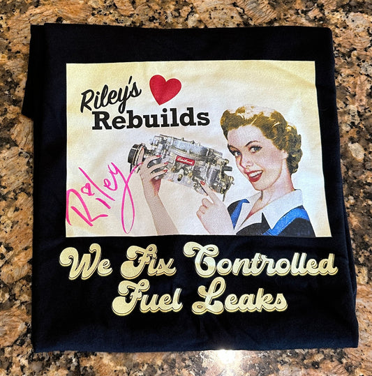 Hand Signed Black "We fix Controlled Fuel Leaks"