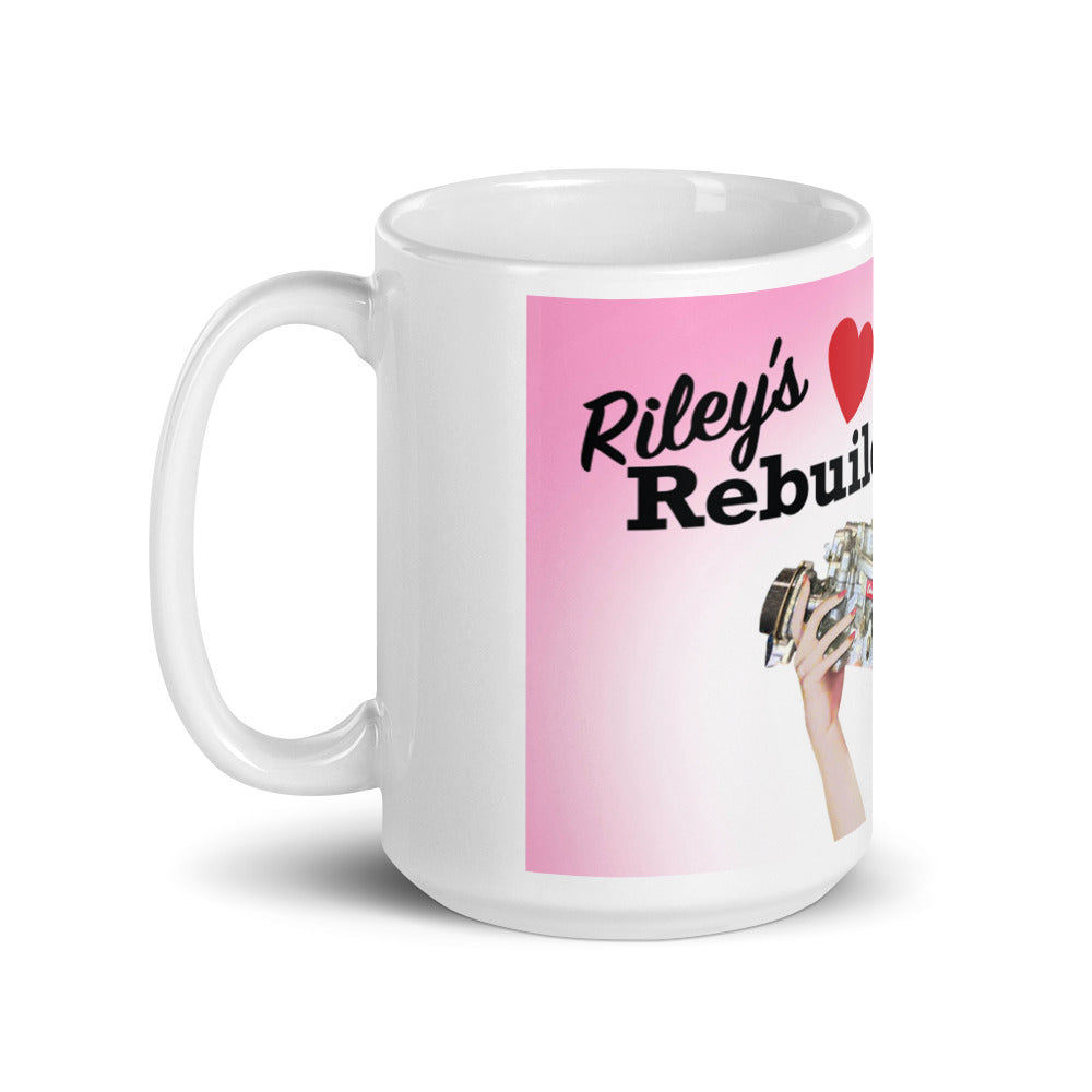 Riley's Rebuilds White glossy mug